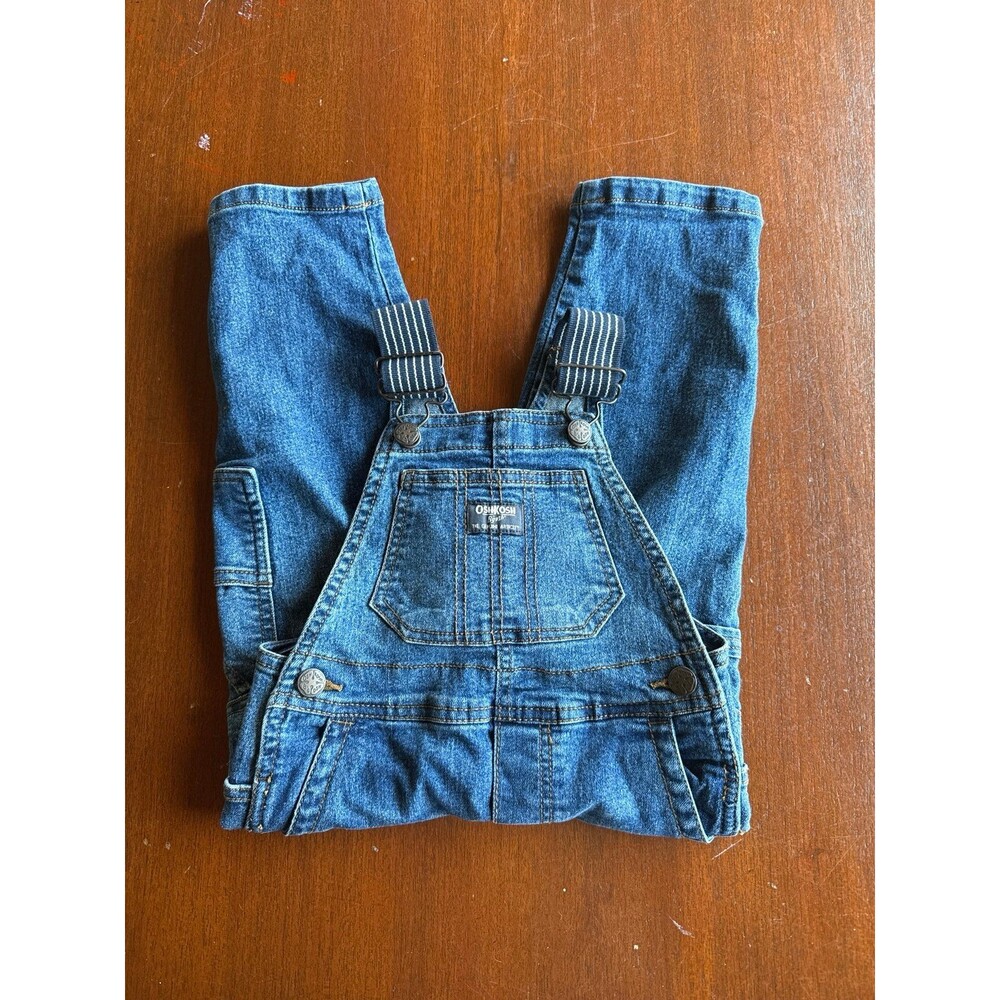 OSH KOSH B’Gosh boys denim canvas strap overalls